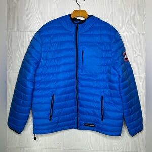 Canada Goose Men's Royal Blue Quilted Hooded Puffer Jacket